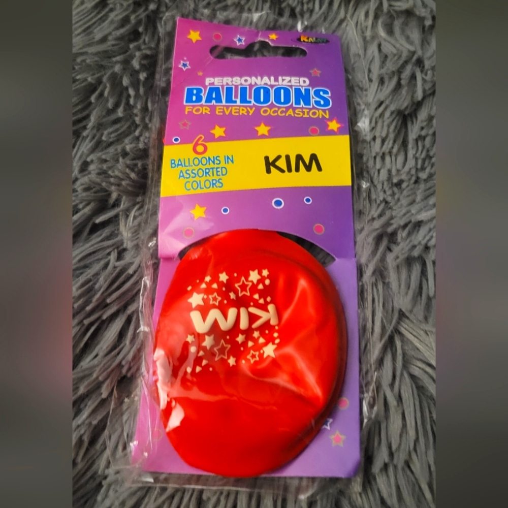Personalized Balloons  for every occasion, "KIM" in assorted Colors